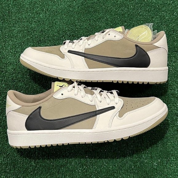 Jordan 1 Low Golf x Travis Scott Neutral Olive - Picture 2 of 6